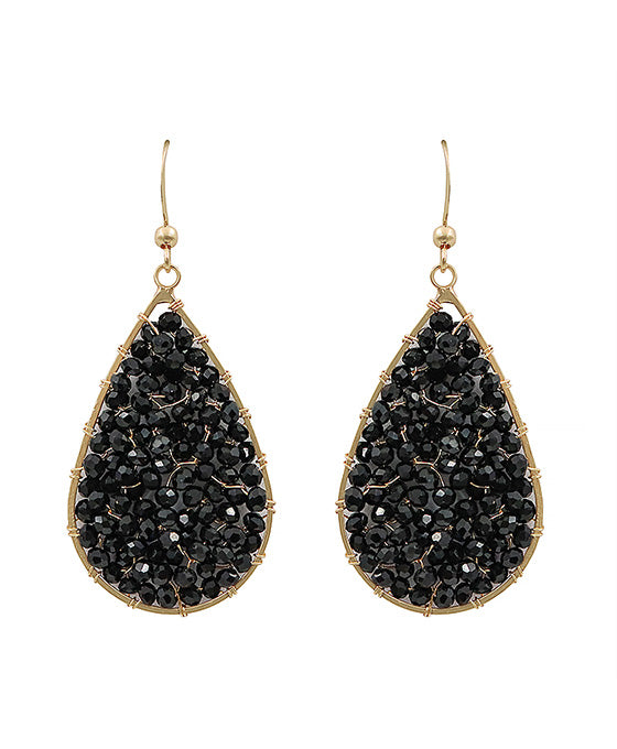 Glass Teardrop Shape Earring