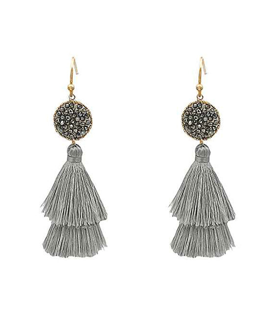 Glass Wired Tassel Earring