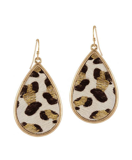 Cowhide Animal Print Earring