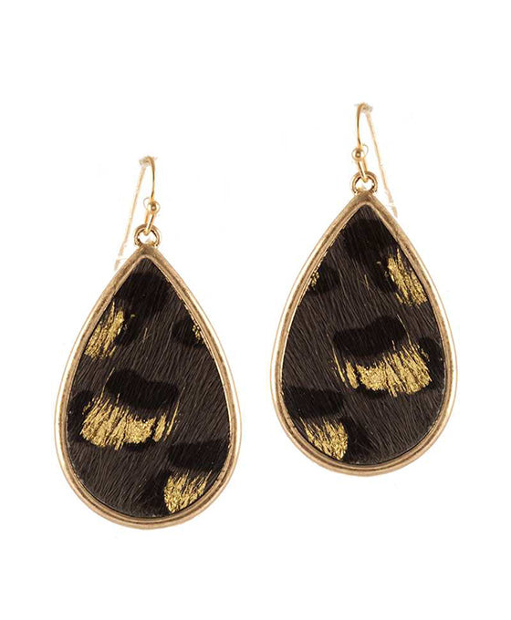 Cowhide Animal Print Earring