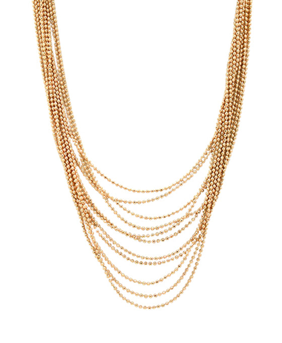 11 Multi strand Ball Chain Necklace