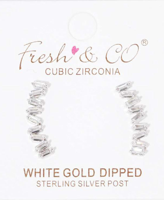 Cubic Zirconia Brass Earring