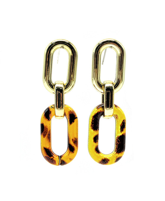 Acetate Link Post Earring