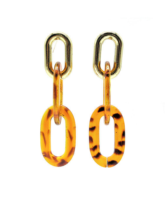 Acetate Link Post Earring