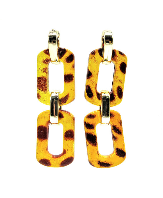 Acetate Link Post Earring