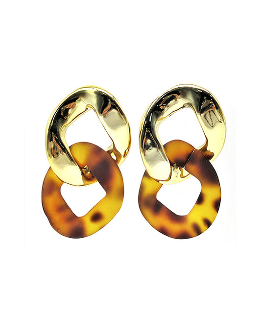 Acetate Link Post Earring