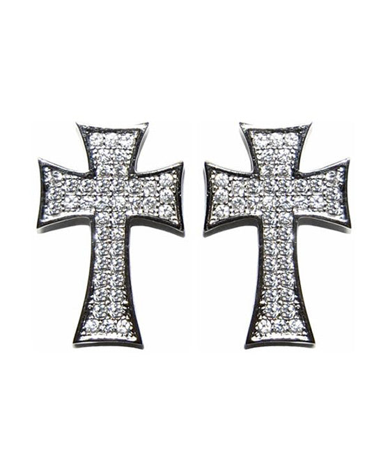 CZ Cross Earring