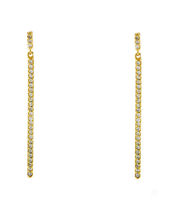 CZ Delicate Bar Dangle Earring