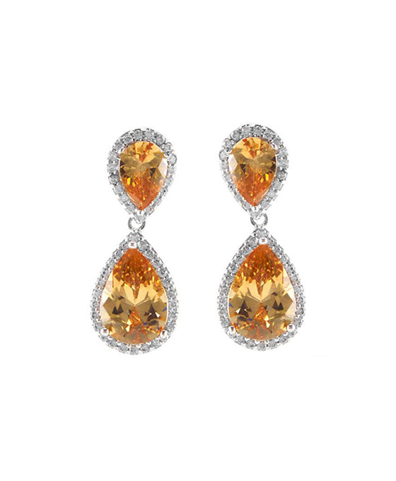 CZ Tear Drop Earring