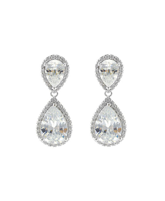 CZ Tear Drop Earring