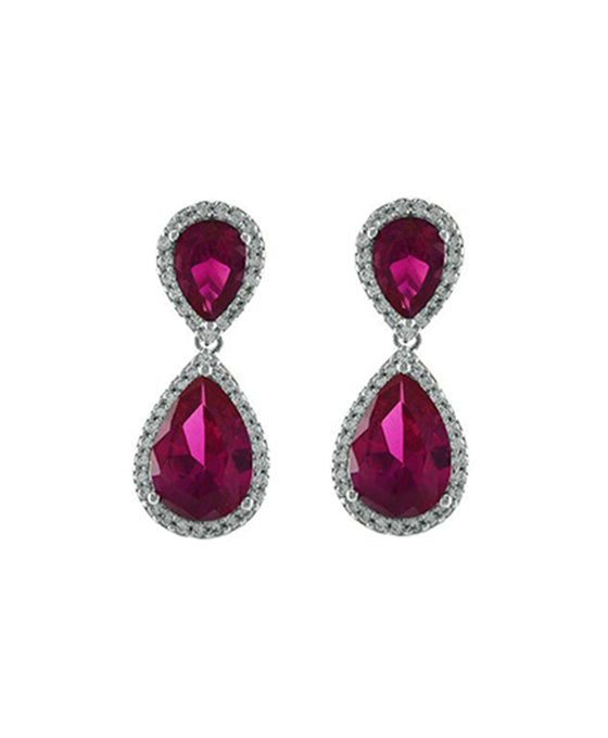 CZ Tear Drop Earring