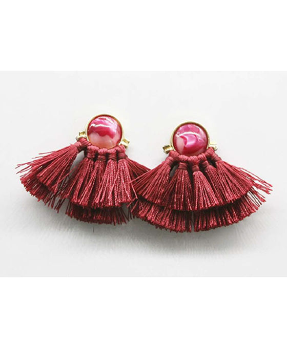 Double Thread Tassel Earring