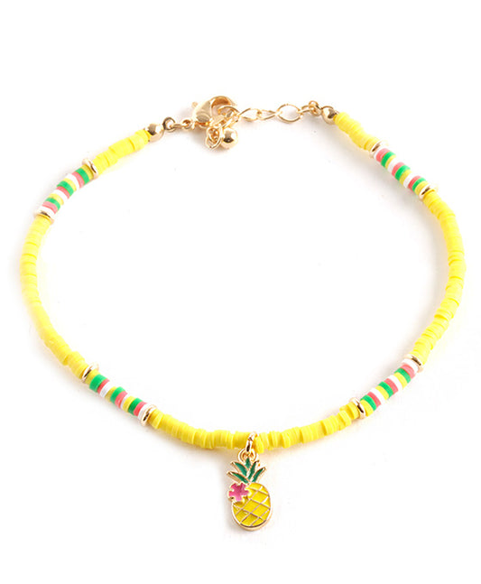 Fimo Metal Pineapple Anklet