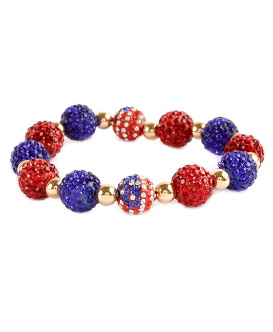 Pave Patriot Elastic Bracelet