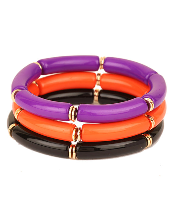 Plastic Tube Halloween Elastic Bracelet