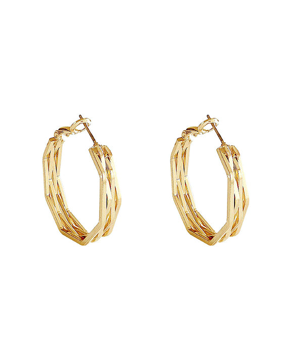 Brass Hoop Earring