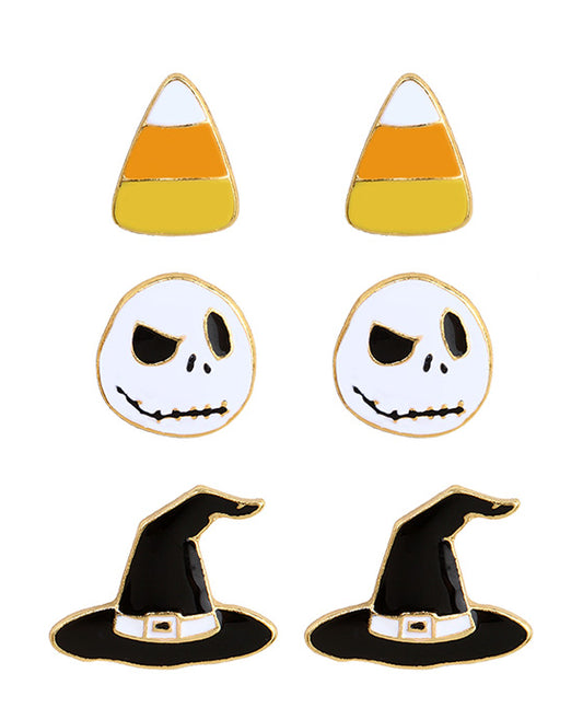 Epoxy 3 Pair Halloween Earring