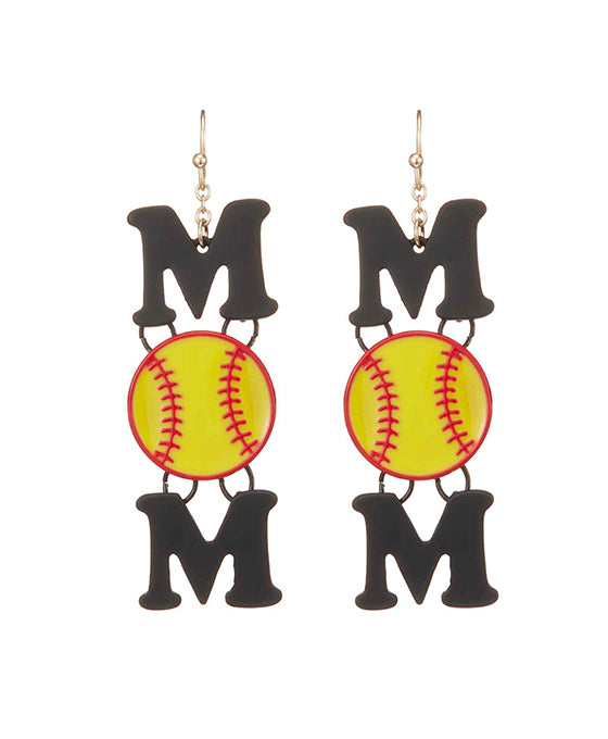 Sports w/ Mom Epoxy Earring