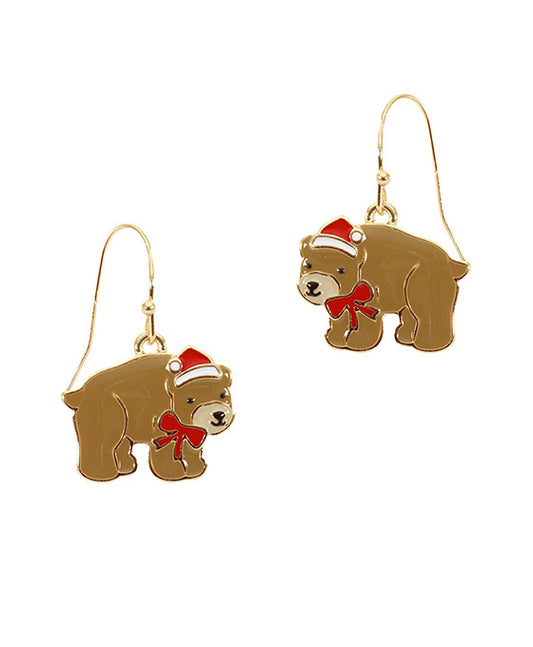 Epoxy Christmas Animal Earring