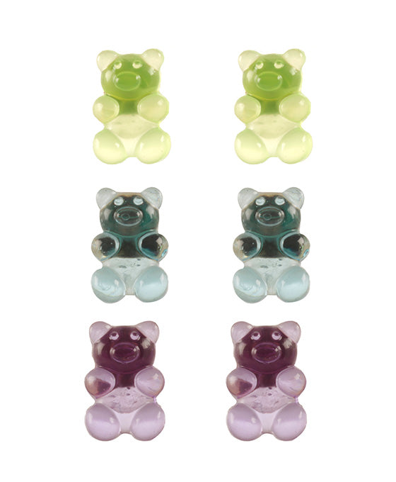 Gummy Bear 3 Pair Earring