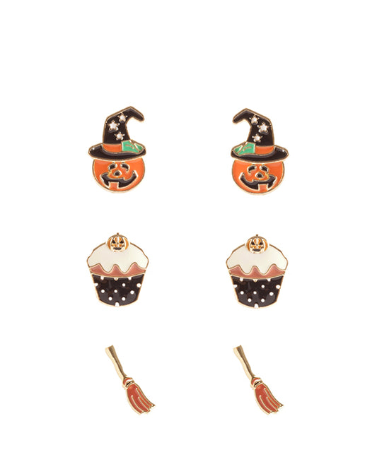 Metal 3 Pair Halloween Earring