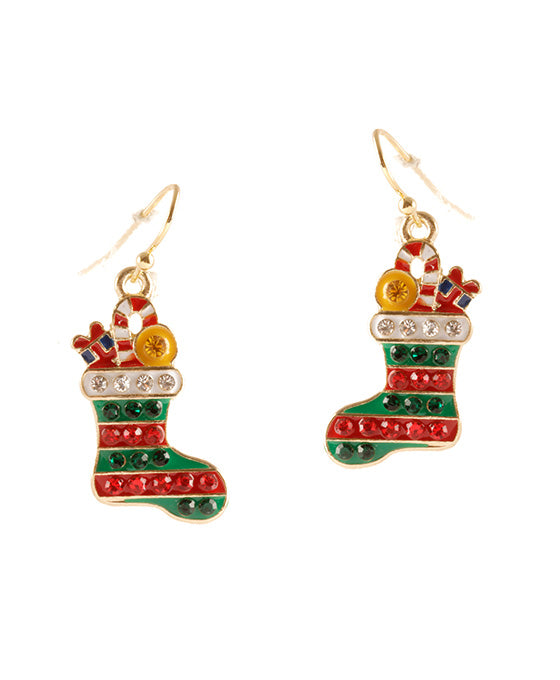 Epoxy Pave Christmas Earring