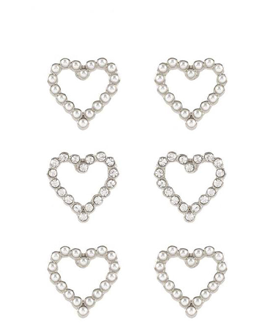 Heart 3 Pair Earring