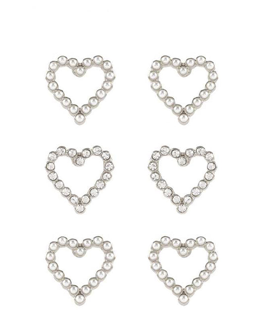 Heart 3 Pair Earring