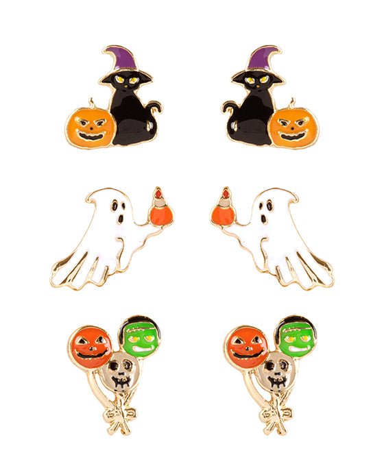 Epoxy 3 Pair Halloween Earring