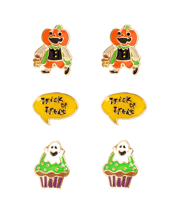 Epoxy 3 Pair Halloween Earring