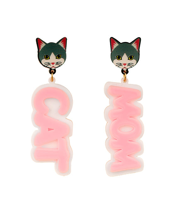 Acrylic Cat Post Earring