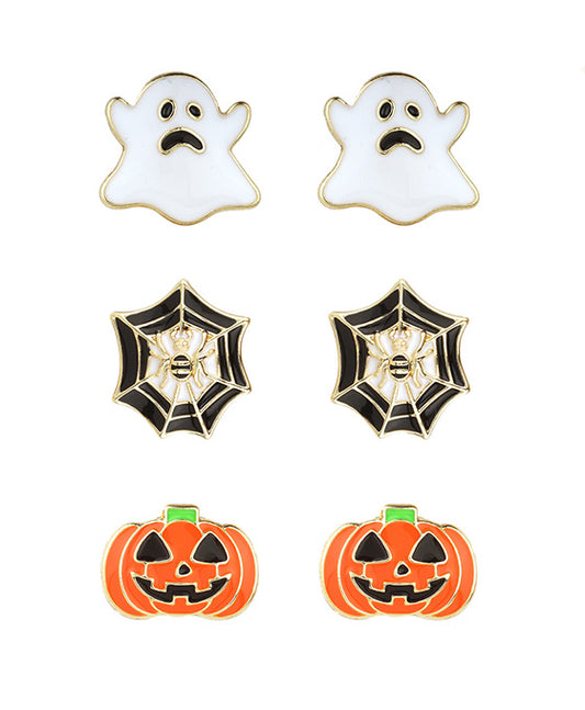 Epoxy 3 Pair Halloween Earring