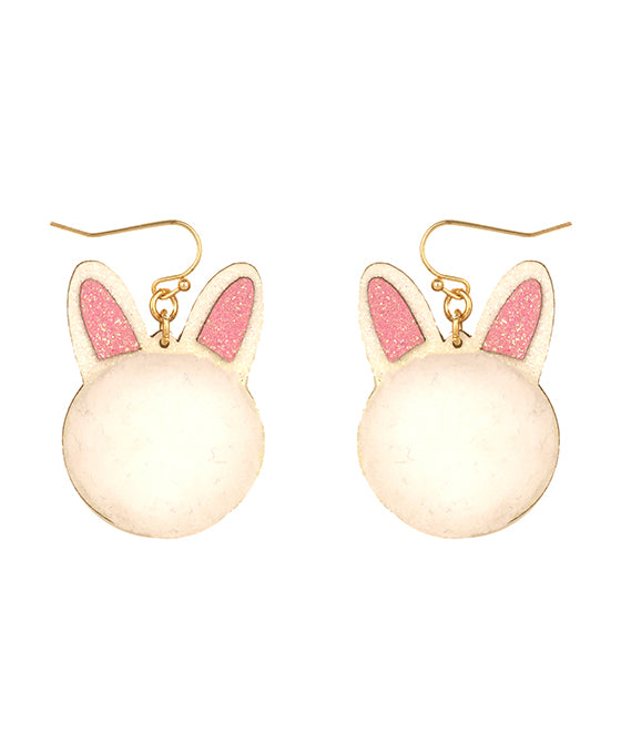 Glitter Pompom Easter Earring