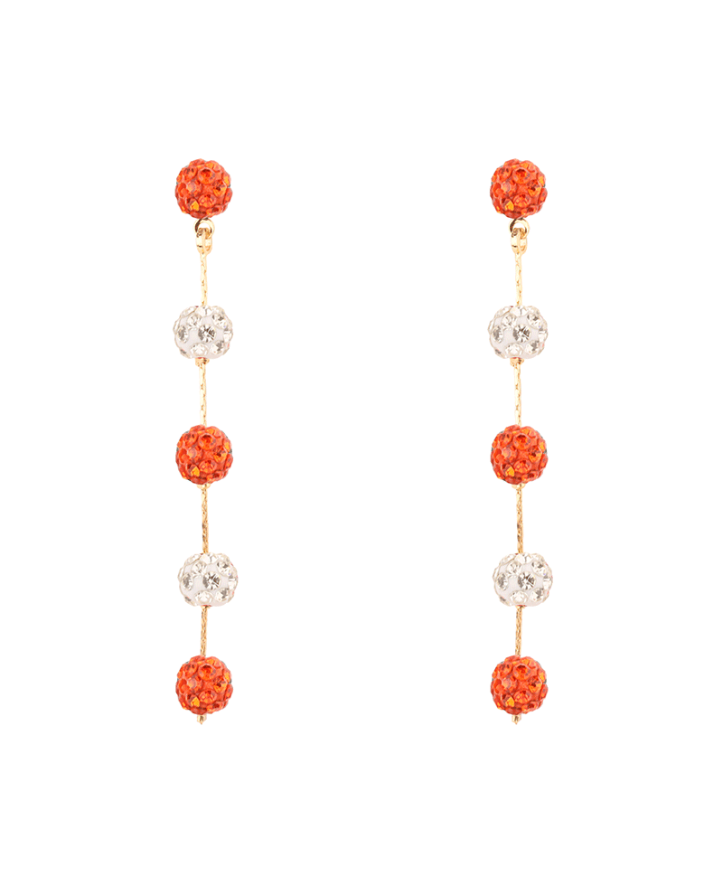 Pave Ball Gameday Post Earring