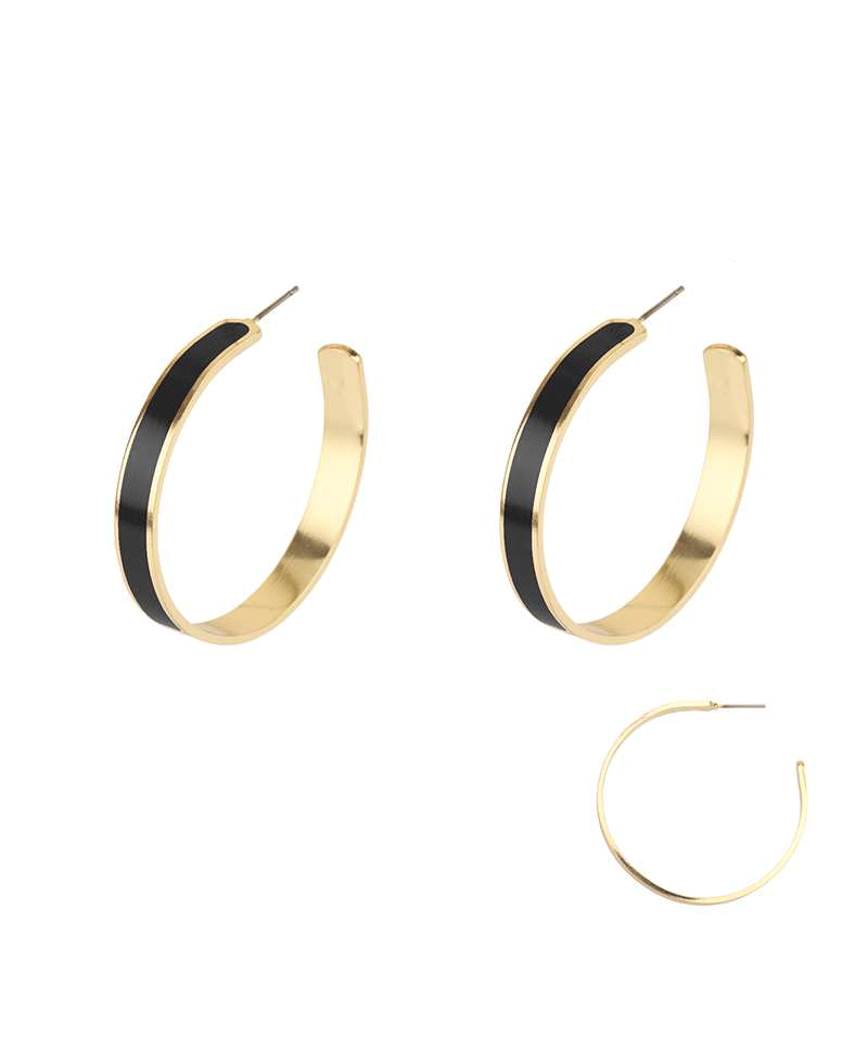 Metal Gameday 45mm Hoop Earring