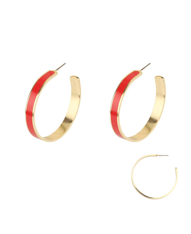 Metal Gameday 45mm Hoop Earring