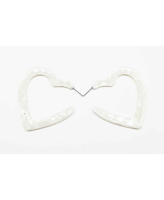 Acetate Heart Earring