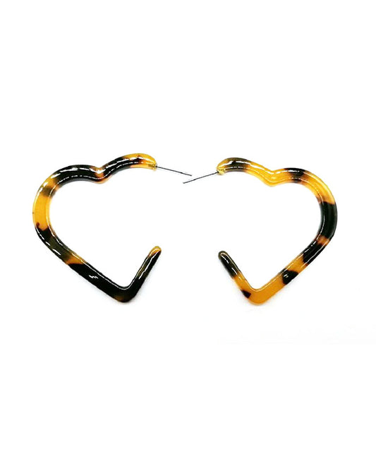 Heart Shape Acetate Earring