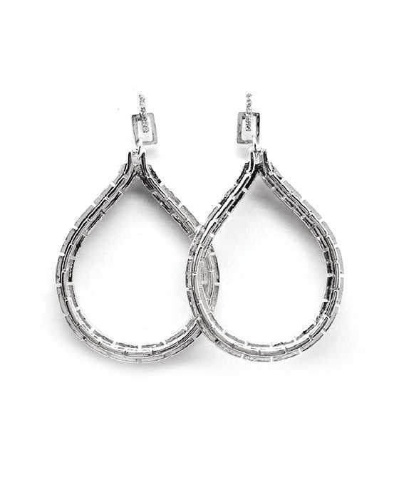 Metal Oval Shape Post Earring