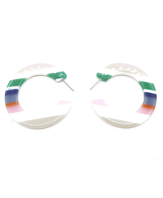 Acetate Hoop Earring