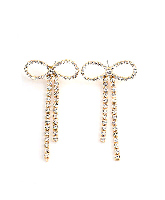 Rhinestone Bow Earring