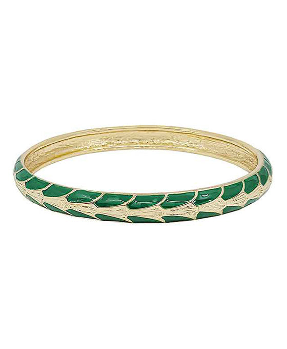 Geo Pattern Colored Metal Bangle