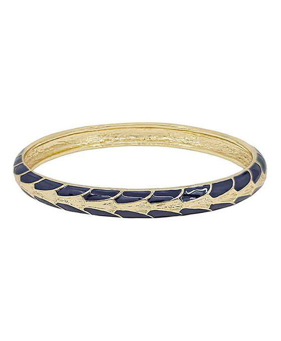 Geo Pattern Colored Metal Bangle