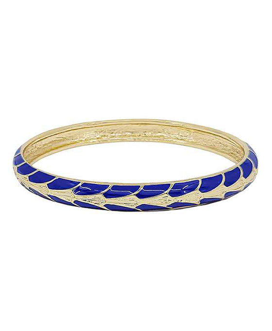 Geo Pattern Colored Metal Bangle