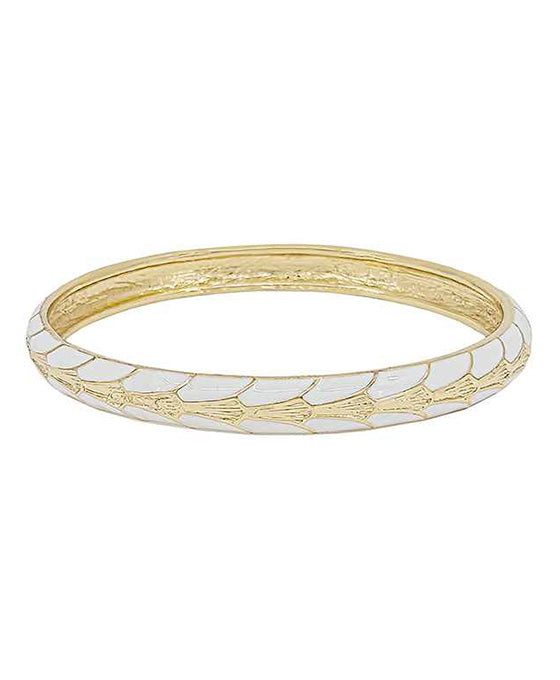 Geo Pattern Colored Metal Bangle