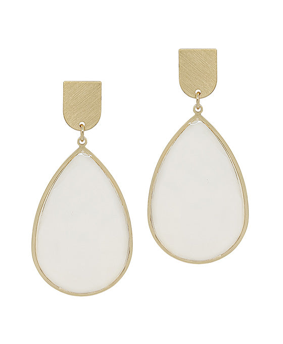 Teardrop Mop Post Earring