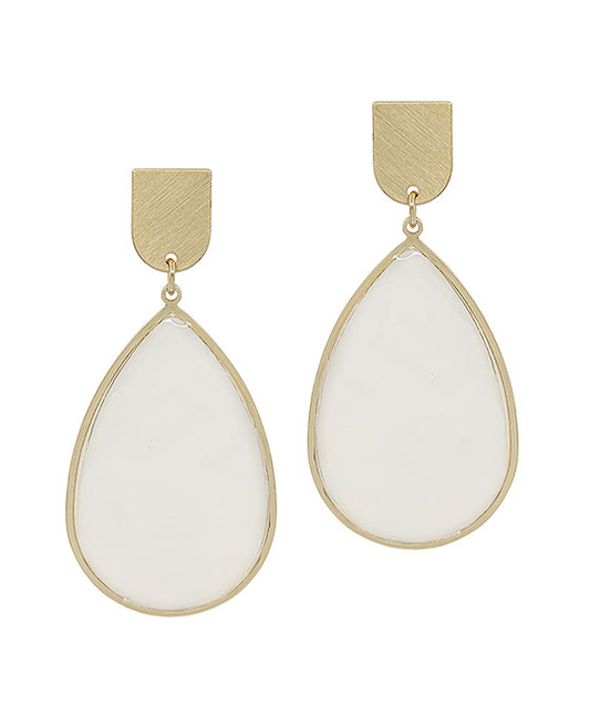 Teardrop Mop Post Earring