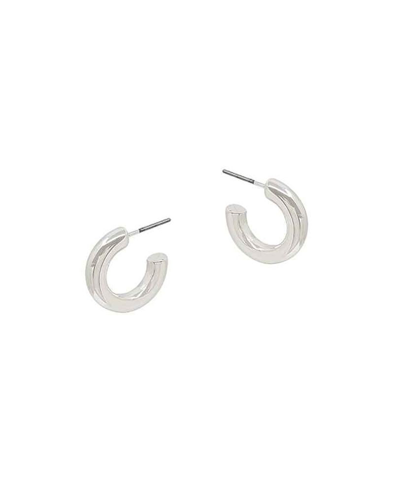 Round Metal 15mm Post Earring