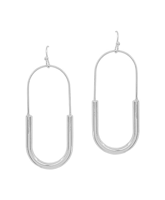 U Shape Pipe Metal Wire Earring