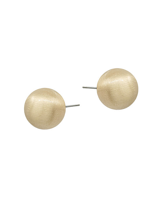 16mm Satin Metal Ball Post Earring